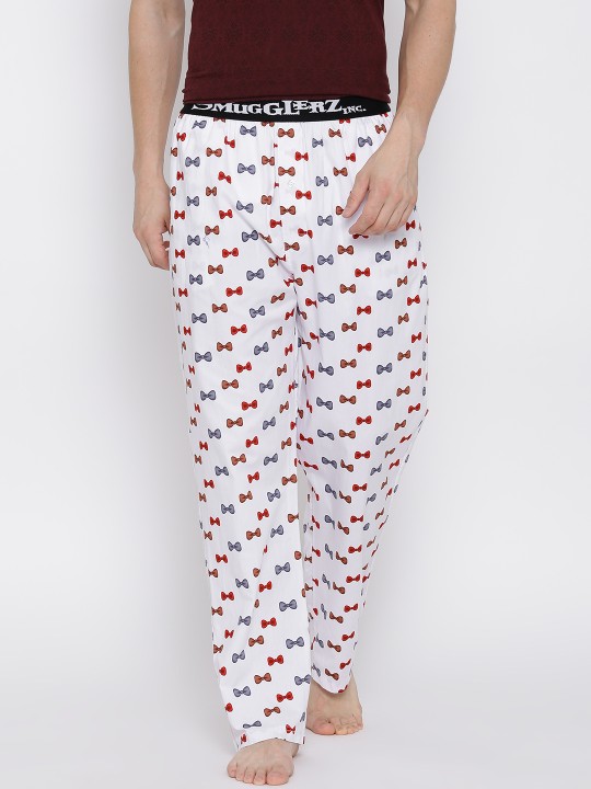 White Printed Pyjamas BOWS S