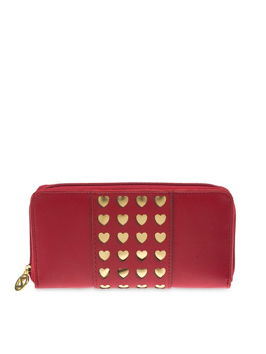 Women Red & Gold-Toned Wallet