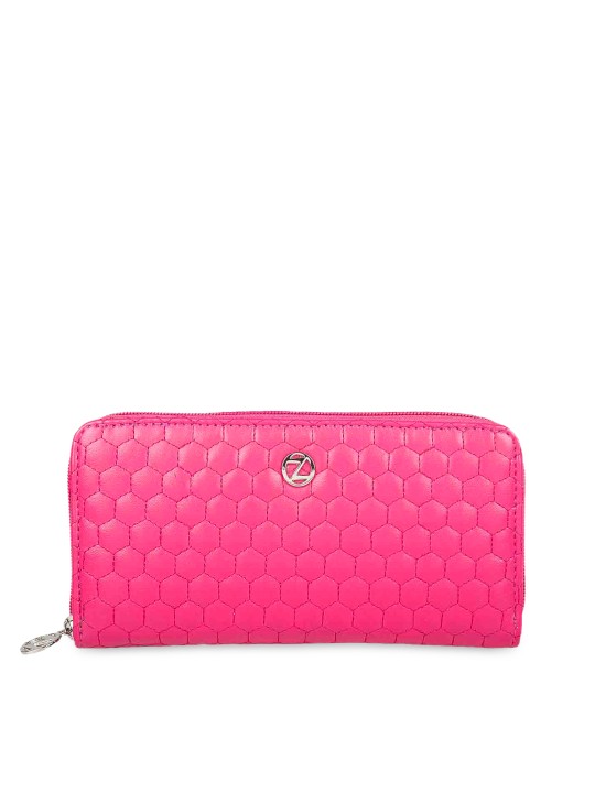 Women Pink Quilted Wallet