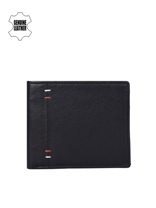 Men Black Genuine Leather Wallet