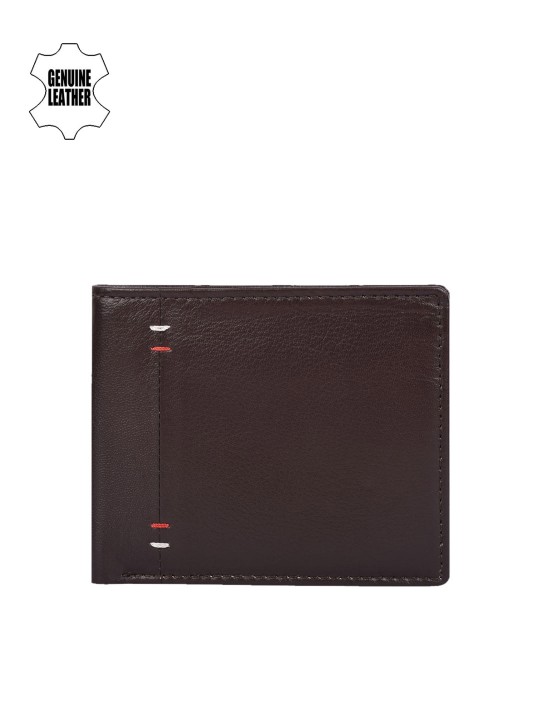 Men Brown Genuine Leather Wallet