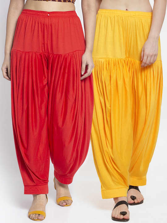 Women Pack of 2 Solid Patialas