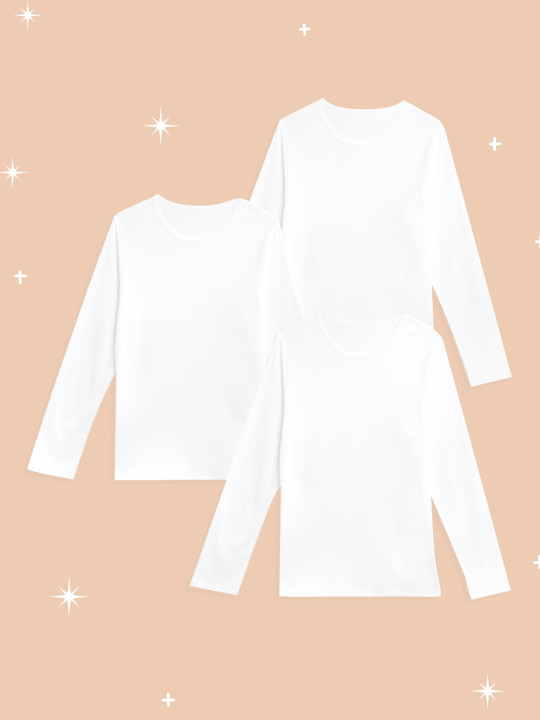 Marks & Spencer Girls White Pack of 3 Cotton Lounge Tshirts