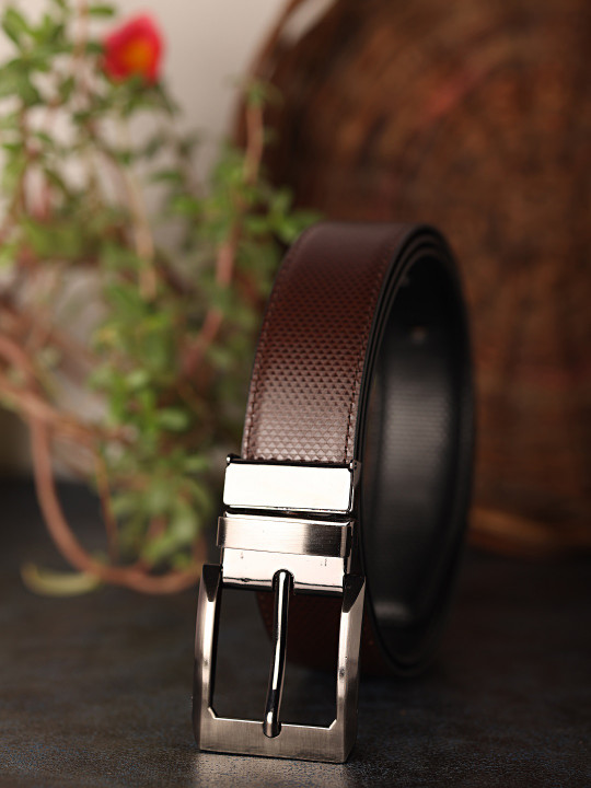 men reversible textured belt