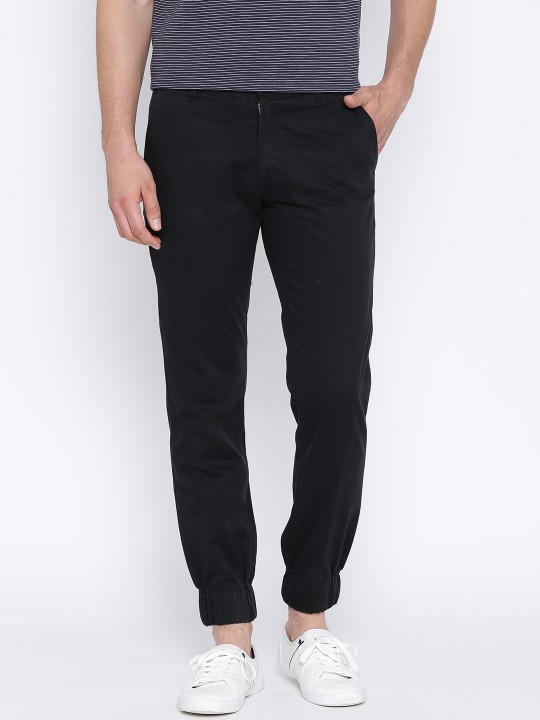 Black Narrow Fit Joggers 30