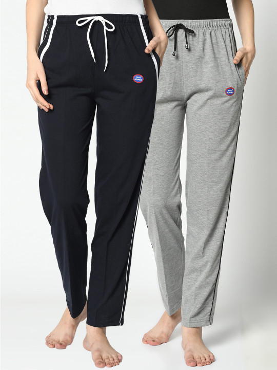 MACK JONNEY Women Pack of 2 Solid Lounge Pants