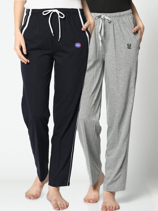MACK JONNEY Women Pack of 2 Solid Lounge Pants