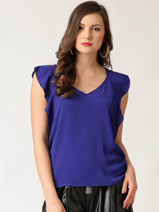 Blue Cut-Out Back Top XS