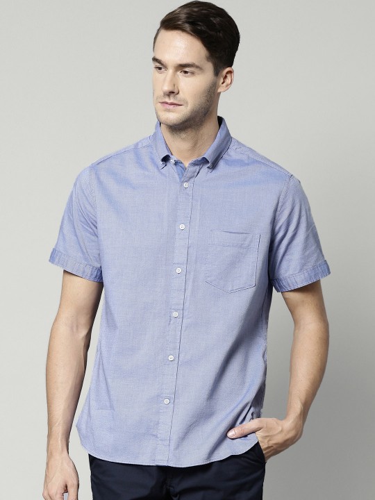 by Marks & Spencer Blue Tailored Fit Casual Shirt 38