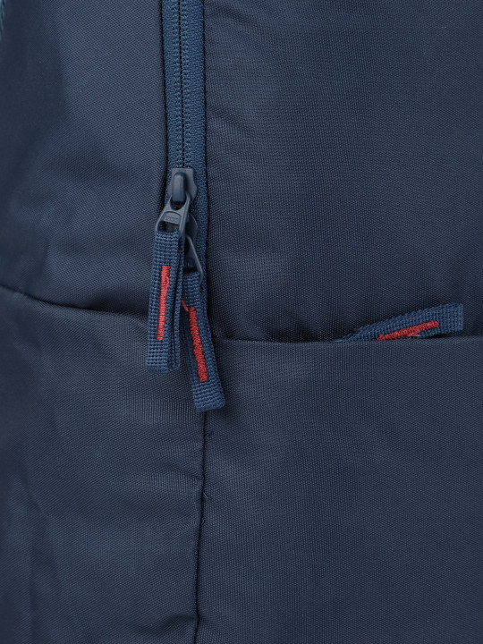 unisex navy blue & red solid backpack