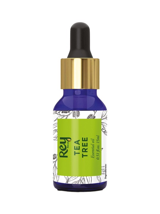 Rey Naturals Pure Tea Tree Essential Oil For Hair Growth, Skin & Face Care, Tea Tree Oil For Dandruff, Acne, Mosquito Repellent