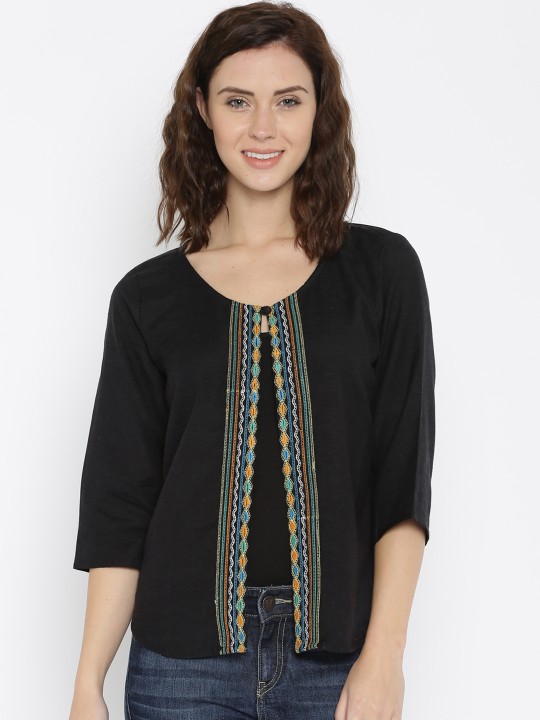 Black Embroidered Jacket S
