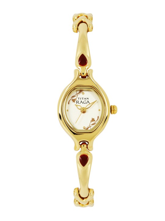 Raga Women Muted Gold-Toned Dial Watch NH2387YM06