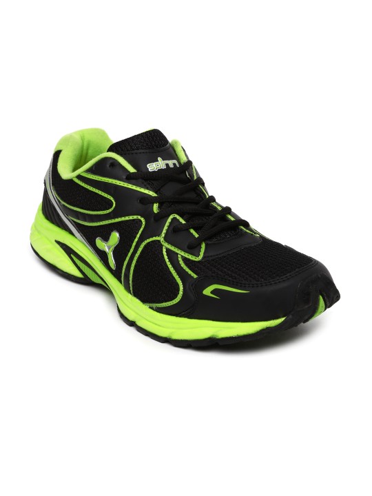 Men Black & Lime Green Hertz Sports Shoes 6