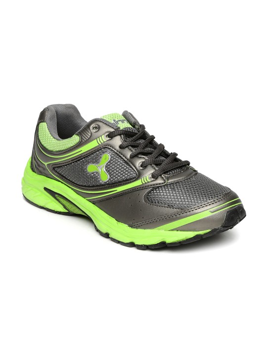 Men Grey & Green Running Shoes 6
