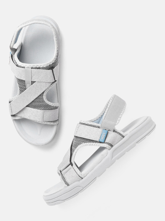 HRX by Hrithik Roshan Men Grey Hook & Loop Athleisure Sandals