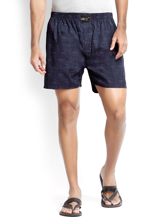 Navy Printed Boxers MLB0117 M