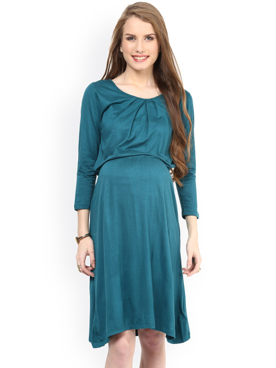 slim fit dress slacks Smocking Tube Maternity Flare Midi Dress – HELLO MIZ
