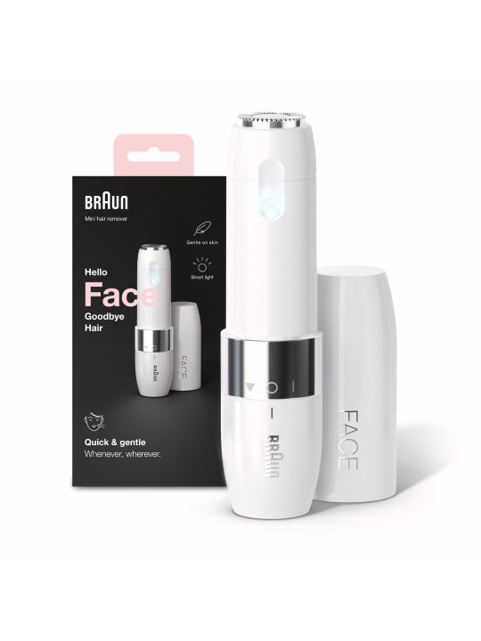 Braun Mini Facial Hair Remover FS1000 for Upper Lips, Chin & Cheeks