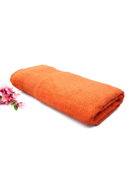 Orange Cotton 450 GSM Bath Towel