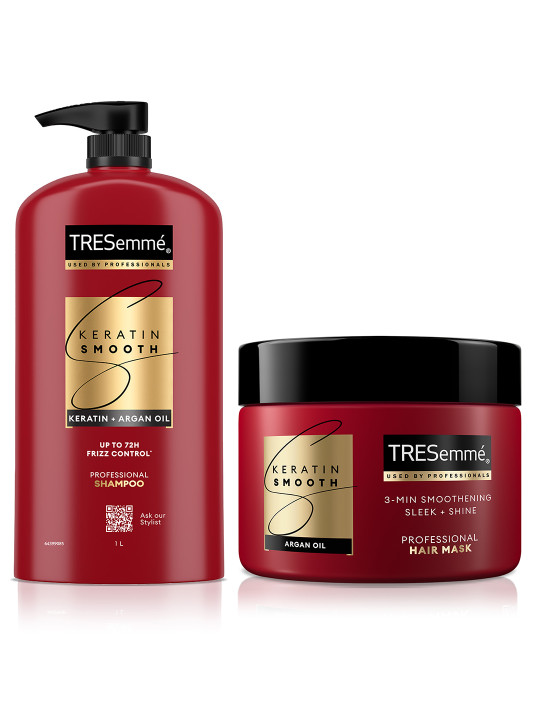 TRESemme - Set of Keratin Smooth Pro Collection Deep Smoothening Hair Mask & Shampoo