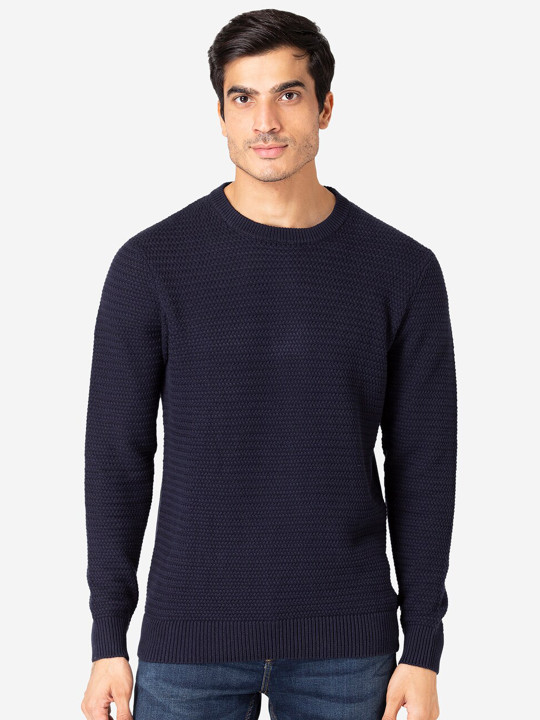 Red Tape Men Navy Blue Pullover