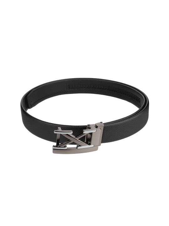 Kastner Men Black Textured Formal Belt