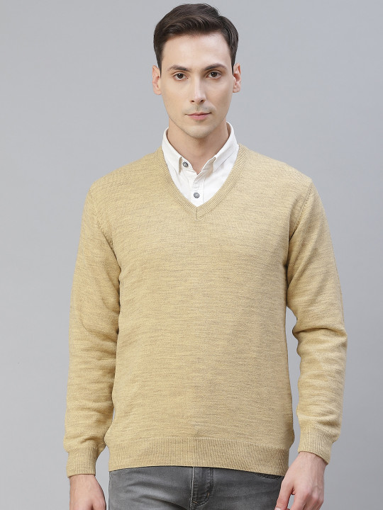 Pierre Carlo Men Beige Pullover