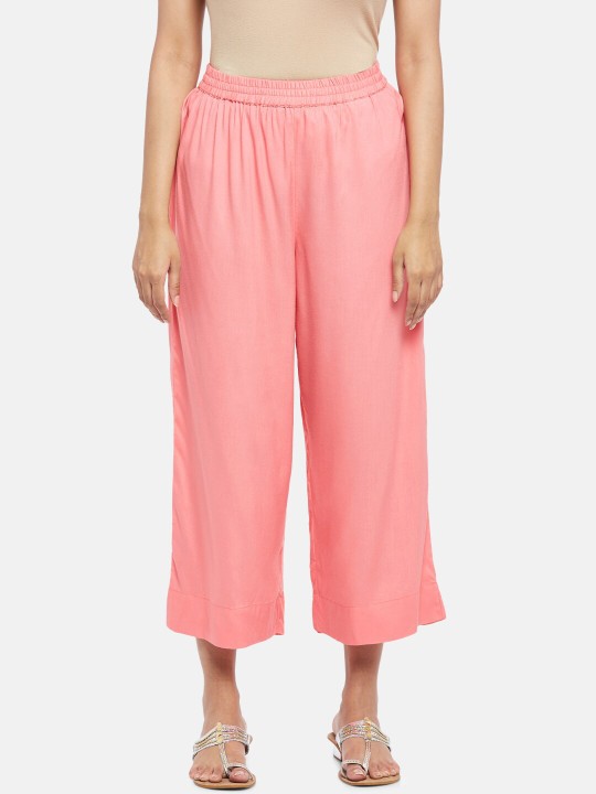 RANGMANCH BY PANTALOONS Women Coral Ethnic Palazzos