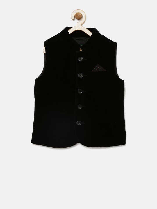 Buy Boys Black Velvet Nehru Jacket 8 9Y Online at desertcartZimbabwe