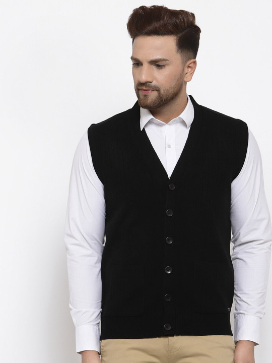 513 Men Black Cardigan