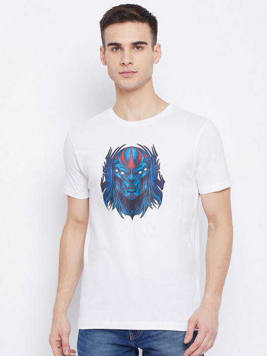Marvel by Wear Your Mind Men White Graphic T-shirt