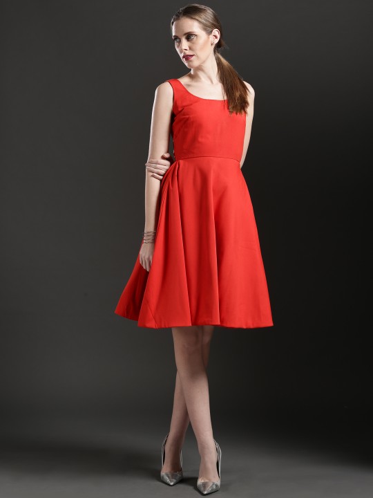 Red Fit & Flare Dress