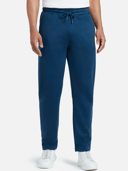 XYXX Men Blue Solid Cotton Lounge Pant