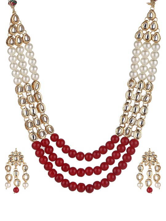 Gold-Plated Embellished Jewellery Set