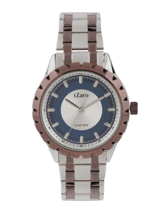 Men Blue & Silver-Toned Dial Watch Z2412TT