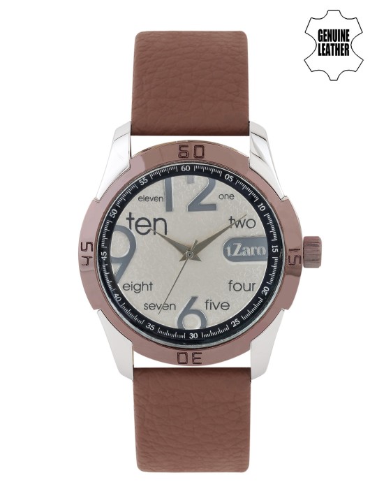 Men Silver-Toned Textured Dial Watch Z4423GL094