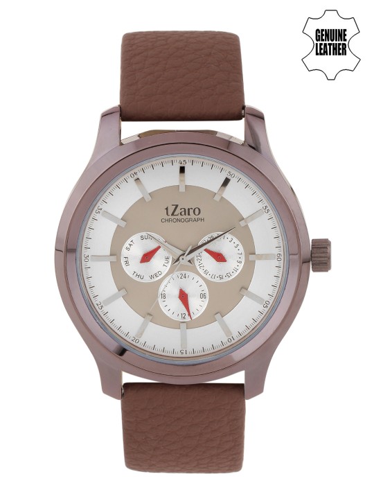 Men Silver-Toned Multifunction Dial Watch Z4487