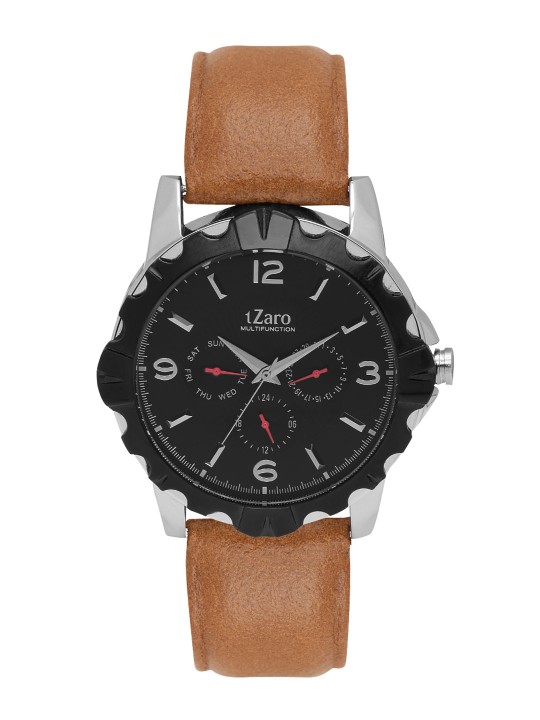 Men Black Multifunction Dial Watch ZDPCRTT6