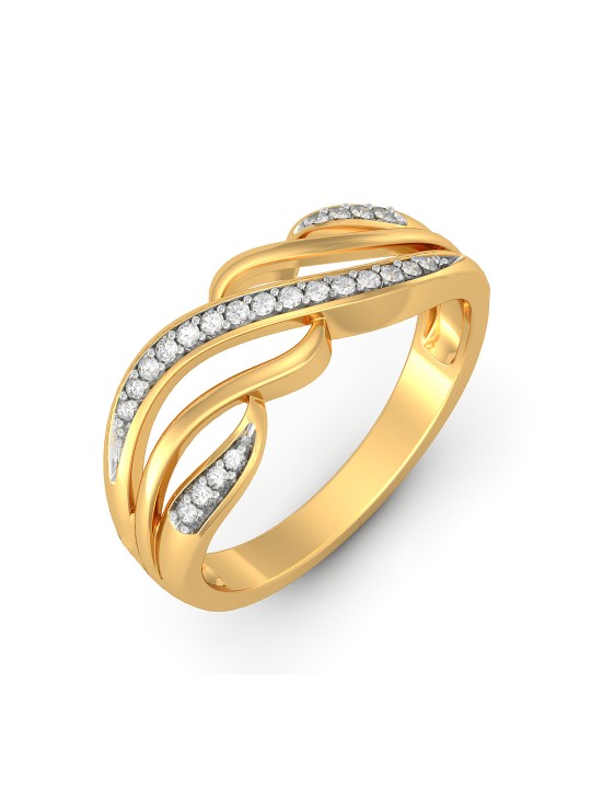 1.834 g 14KT Gold Alma Ring with Diamonds