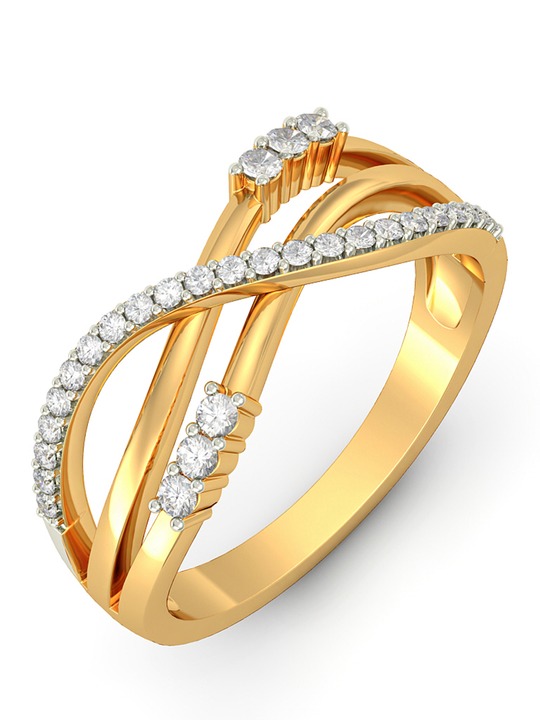 1.666 g 14-Karat Gold Artis Ring with Diamonds