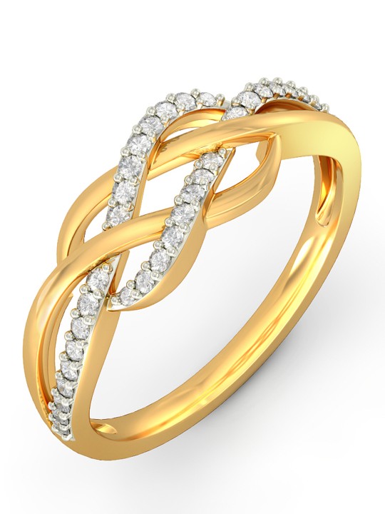 1.33 g 14-Karat Gold Anya Ring with Diamonds