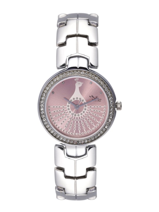 Women Pink Embellished Dial Watch 4516SSPCK6PNK