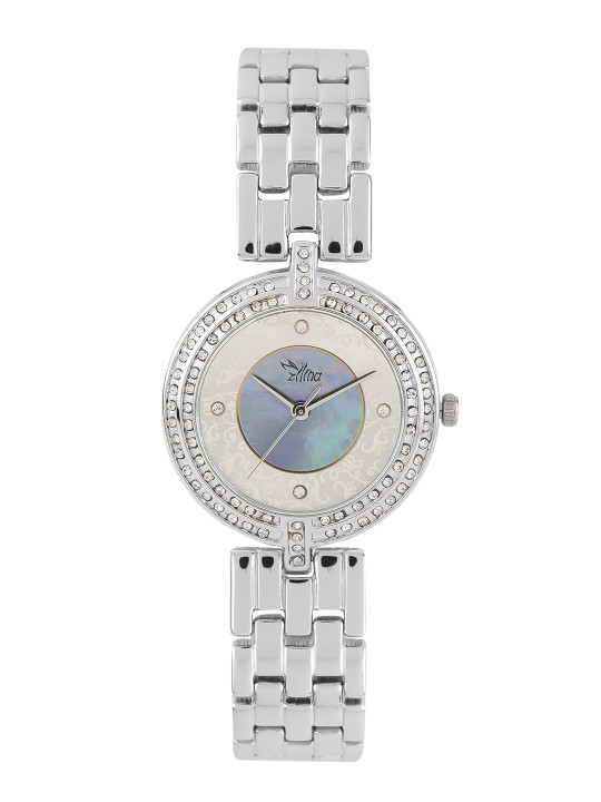 Women Mother-of-Pearl Printed Dial Watch IL02MOPCRPWH