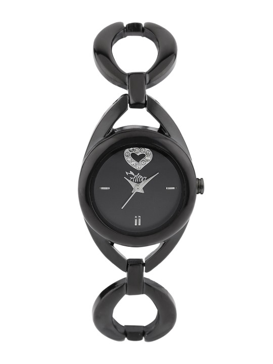 Women Black Dial Watch ILIHRTBLK