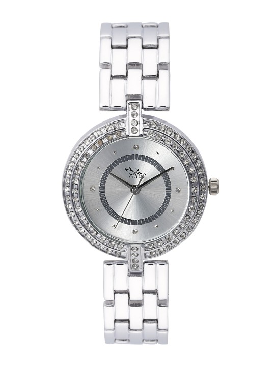 Women Silver-Toned Dial Watch ILIS2SSASHWH