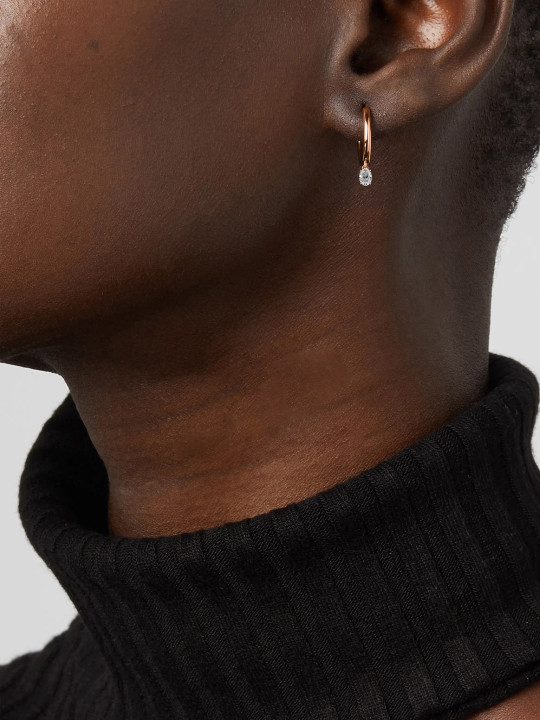 MINUTIAE Rose Gold Circular Hoop Earrings