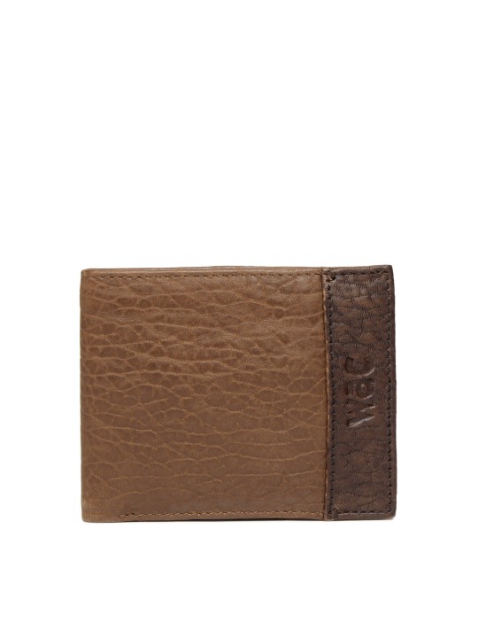 Men Brown Textured Wallet