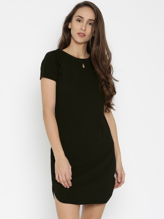 Women Black Self Design A Line Dress Xl | Desertcart Bahamas Women Black Self Design A Line Dress Xl | Desertcart Bahamas