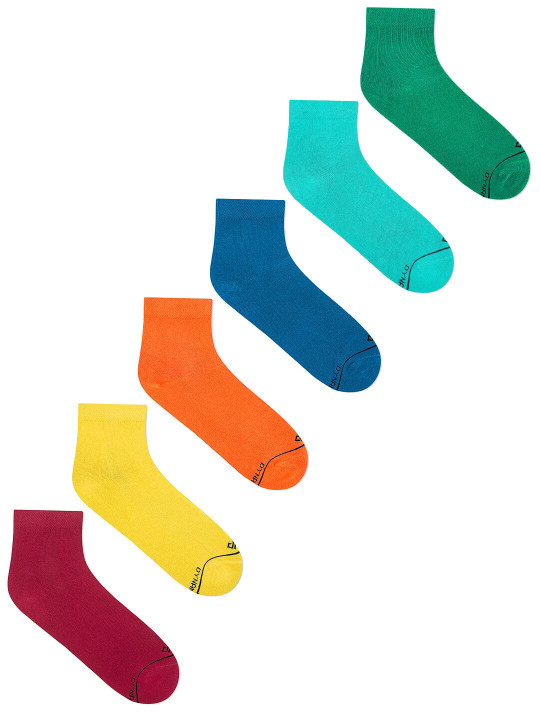 Dynamocks Women Pack Of 6 Ankle-Length Socks